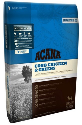 acana adult cobb chicken & greens all breeds 340g dla dorosłych psów z kurczakiem