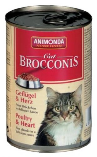 animonda brocconis dla kota drób i serca 400g   zestaw 24szt. dla dorosłych kotów