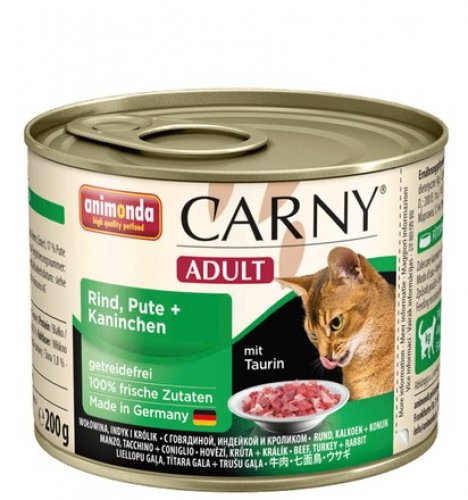animonda carny adult indyk i królik 200g puszka dla dorosłych kotów