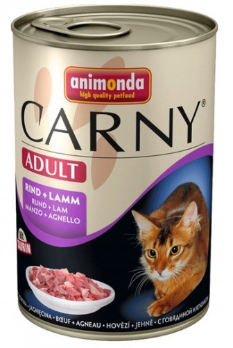 animonda carny adult wołowina i jagnięcina puszka 400g  zestaw 6szt. karma mokra dla kota