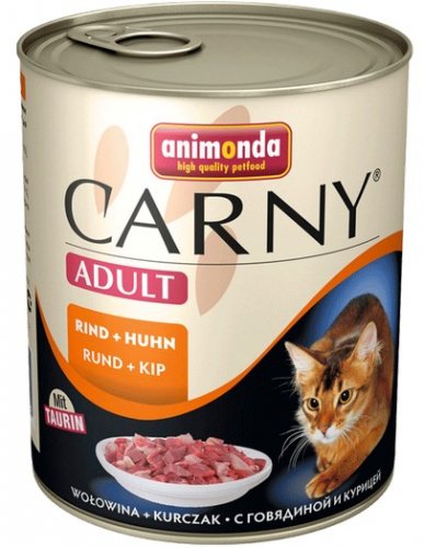 animonda carny adult wołowina i kurczak puszka 800g karma mokra dla kota