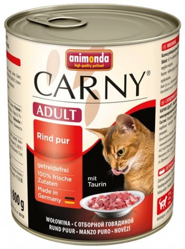 animonda carny adult wołowina puszka 800g  zestaw 24szt. karma mokra dla dorosłych kotów