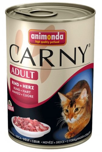 animonda carny adult wołowina i serca puszka 400g  zestaw 12szt. karma mokra dla kota