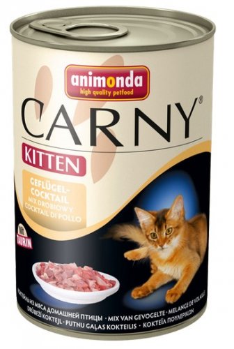 animonda carny kitten koktajl drobiowy puszka 400g  zestaw 6szt. karma mokra dla młodych kotów