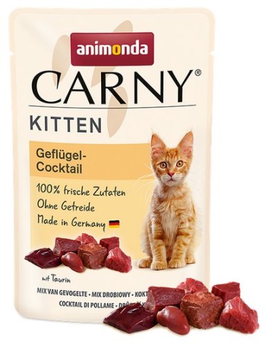 animonda carny kitten koktajl drobiowy saszetka 85g karma mokra dla kota