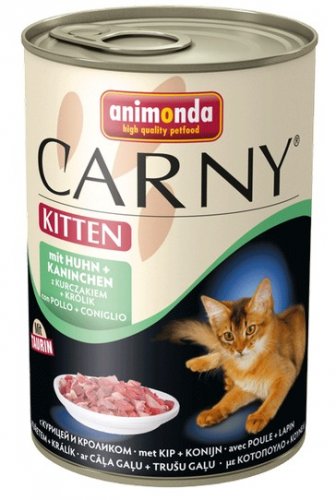 animonda carny kitten kurczak i królik puszka 400g karma mokra dla młodych kotów