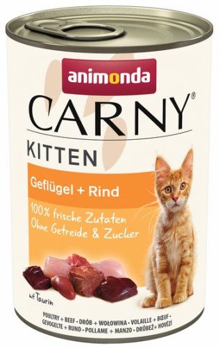 animonda carny kitten wołowina i drób puszka 400g karma mokra dla kota