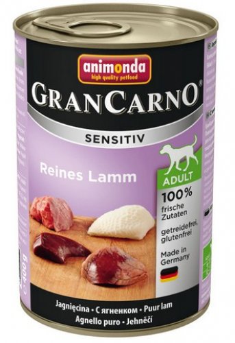 animonda grancarno sensitiv jagnięcina 400g  zestaw 30szt. lekkostrawna karma dla psów wrażliwych