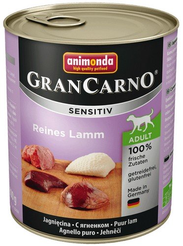 animonda grancarno sensitiv jagnięcina 800g  zestaw 6szt. lekkostrawna karma dla psów wrażliwych