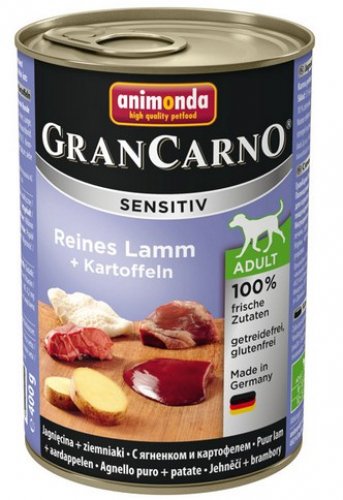 animonda grancarno sensitiv jagnięcina i ziemniaki 400g lekkostrawna karma dla psów wrażliwych