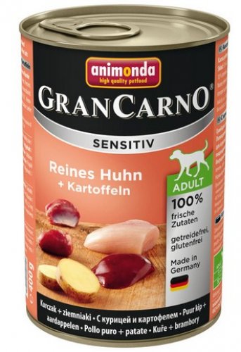 animonda grancarno sensitiv kurczak i ziemniaki 400g  zestaw 30szt. lekkostrawna karma dla psów wrażliwych