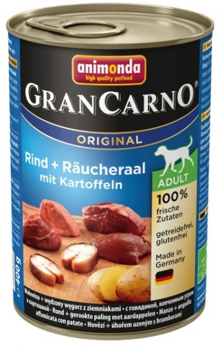 animonda grancarno wołowina i węgorz 400g puszka  zestaw 30szt. karma mokra dla psa