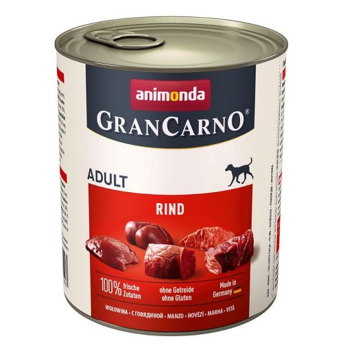 animonda grancarno czysta wołowina 800g puszka  zestaw 12szt. karma mokra dla dorosłych psów