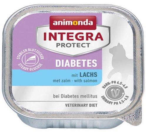 animonda integra protect diabetes dla kota - z łososiem tacka 100g karma mokra dla kota