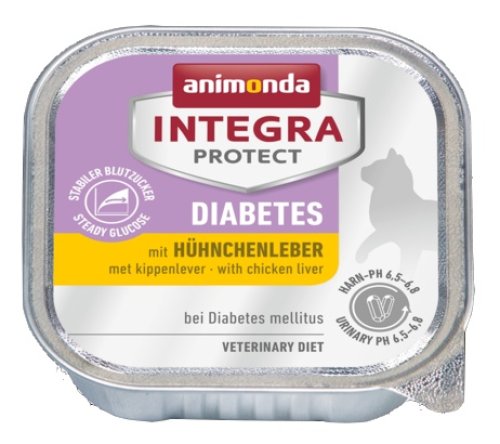 animonda integra protect diabetes dla kota - z wątróbką kurczaka tacka 100g karma mokra dla kota