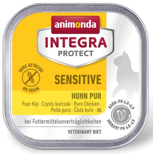 animonda integra protect sensitive dla kota - z kurczakiem tacka 100g karma mokra dla kota