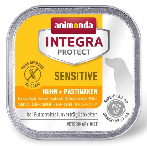animonda integra protect sensitive dla psa kurczak + pasternak tacka 150g karma mokra dla psa
