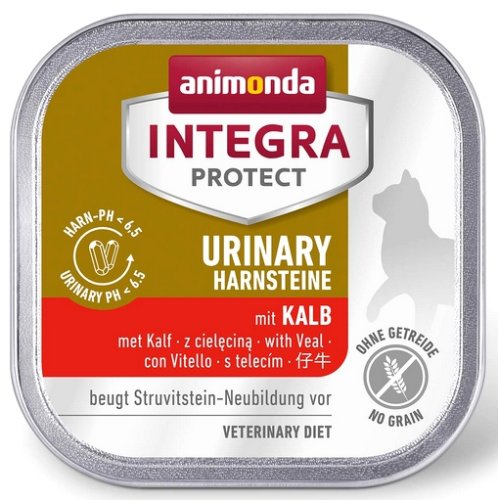 animonda integra protect urinary harnsteine dla kota - z cielęciną tacka 100g karma mokra dla kota