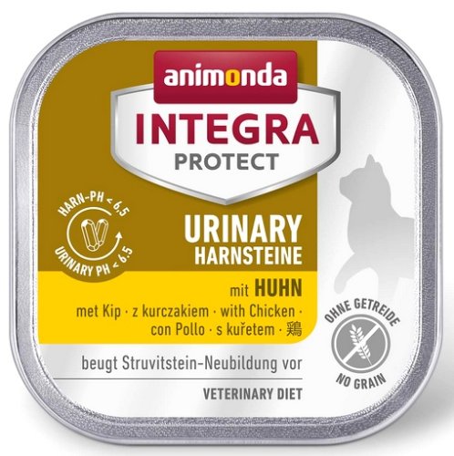 animonda integra protect urinary harnsteine dla kota - z kurczakiem tacka 100g karma mokra dla kota