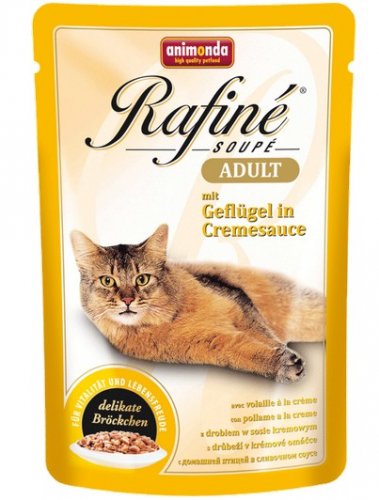animonda rafine soupe adult drób w sosie kremowym saszetka 100g  zestaw 24szt. karma mokra dla kota