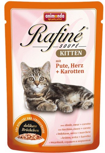 animonda rafine soupe kitten indyk, serca i marchewka saszetka 100g  zestaw 24szt. karma mokra dla kota