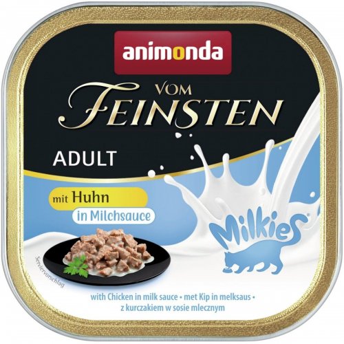 animonda vom feinsten adult szalka z kurczakiem w sosie mlecznym 100g mokra karma dla dorosłych kotów