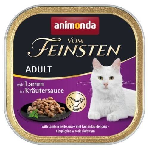 animonda vom feinsten grain free szalka z jagnięciną w sosie ziołowym 100g mokra karma dla dorosłych kotów