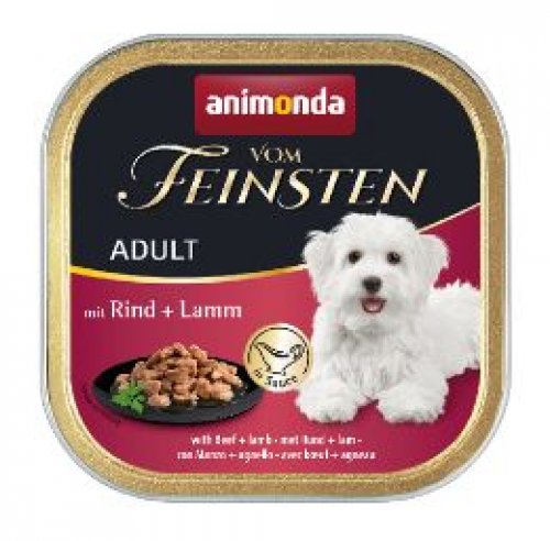 animonda vom feinsten adult wołowiną z jagnięciną 150g karma mokra dla dorosłych psów