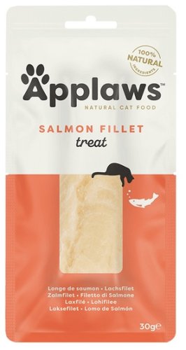 applaws natural cat loin suszona polędwica z łososia 30g przysmak dla psa