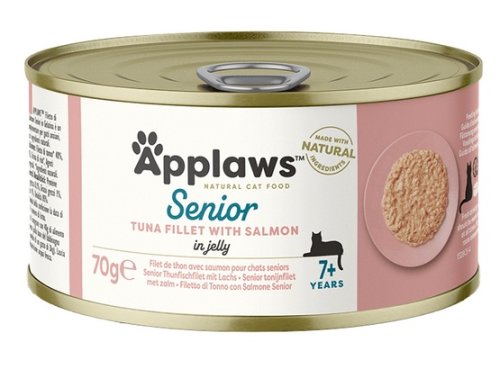 applaws puszka dla kota senior tuńczyk & łosoś 70g karma mokra dla kota