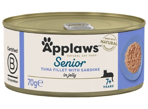 applaws puszka dla kota senior tuńczyk & sardynka 70g karma mokra dla kota