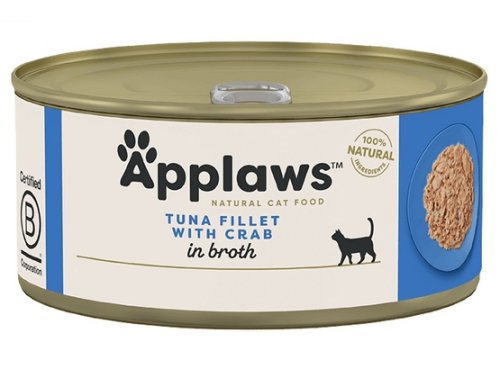 applaws puszka dla kota tuńczyk i kraby 70g karma mokra dla kota