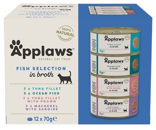 applaws puszki dla kota multipack fish 12x70g karma mokra dla kota