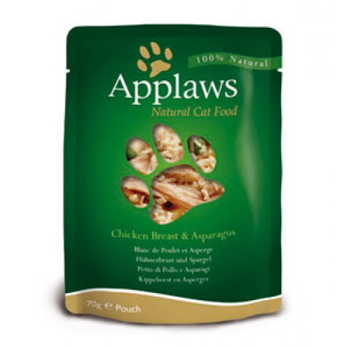 applaws saszetka dla kota kurczak i szparagi 70g  zestaw 24szt. karma mokra dla kota