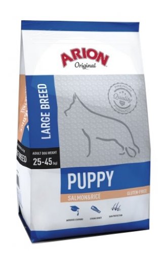 arion original puppy large salmon & rice 12kg bezglutenowa karma dla szczeniąt dużych ras