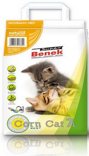 super benek corn cat 7l   zestaw 2szt. kukurydziany żwirek dla kota