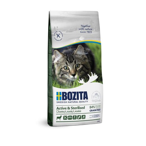 bozita cat active & sterilised lamb 2kg z jagnięciną, do kotów sterylizowanych