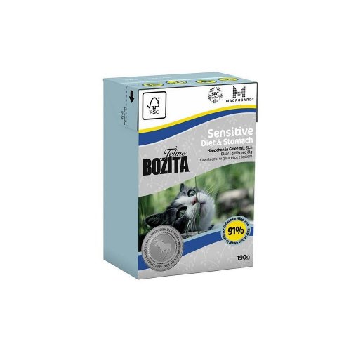 bozita cat feline diet & stomach 190g dla kotów wrażliwych lub nadwagą