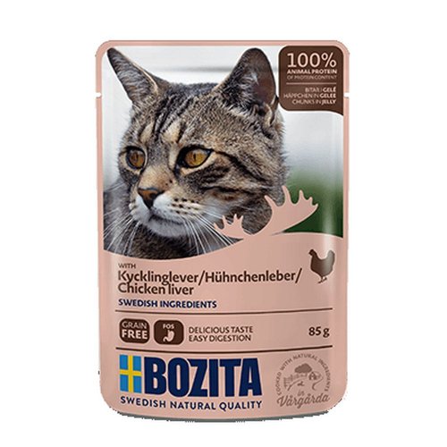 bozita cat saszetka wątróbka kurczaka w galaretce 85g karma mokra dla kota