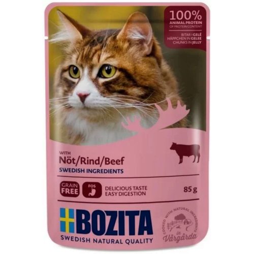 bozita cat wołowina w galaretce saszetka 85g karma mokra dla kota