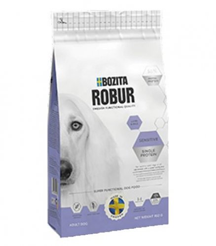 bozita robur sensitive single protein lamb 950g  karma dla psów o wrażliwym układzie pokarmowym i normalnym poziomie aktywności. 