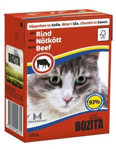 bozita dla kota z wołowiną kawałki w sosie kartonik 370g karma mokra dla kota