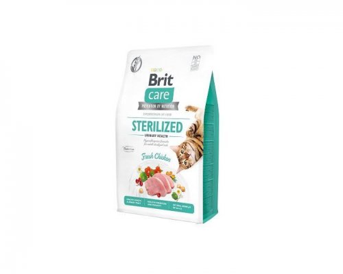 brit care cat grain-free sterilized urinary 2kg  bezzbożowa, hypoalergiczna formuła dla dorosłych sterylizowanych kotów