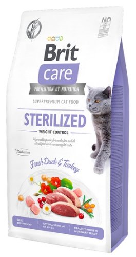 brit care cat grain free sterilized weight control 2kg karma sucha dla kota