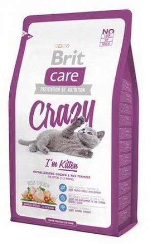 brit care cat crazy i'm kitten chicken & rice 2kg karma dla kociąt z kurczakiem i ryżem