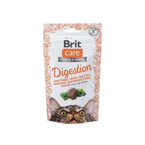 brit care cat snack digestion 50g bezzbożowa przekąska dla kotów z koprem włoskim i wodorostami 