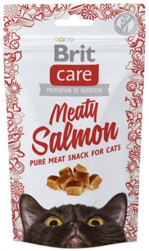 brit care cat snack meaty salmon 50g bezzbożowa przekąska dla kotów z łososiem