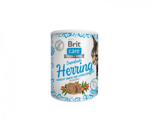 brit care cat snack superfruits herring 100g  przekąska z borówką i kurczakiem dla kotów 