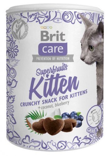 brit care cat snack superfruits kitten 100g przekąska dla kociąt