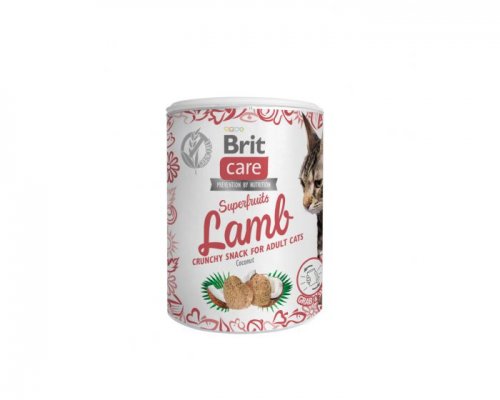 brit care cat snack superfruits lamb 100g przekąska z borówką i kurczakiem dla kotów